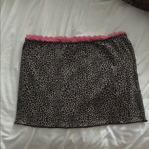 Edikted cheetah with pink lace trim Pencil Skirt for Night Out